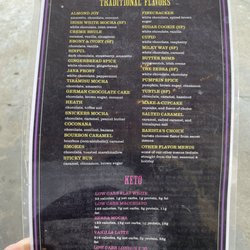 Beans And Cream - Menu with so many options!!