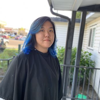 New York Styles Salon - Front of my blue ombre - Hair Salons Near Me - Orange, California