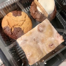 PB Brookie Cookie, Campfire Cookie, Jelly Donut Focaccia slice PB Brookie Cookie, Campfire Cookie, Jelly Donut Focaccia slice