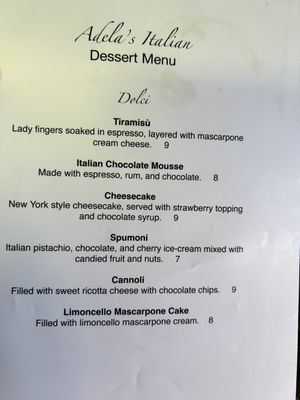 Menu photo 5 Adela's Italian Restaurant Phoenix, AZ