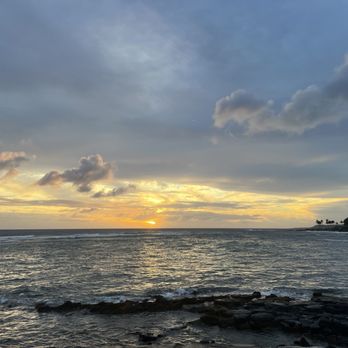The Beach House - Sunset view from our table. - Asian Fusion Near Me - Koloa, Hawaii