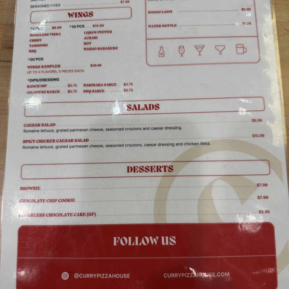 Curry Pizza House San Mateo - Menu - Chicken Wings Near Me - San Mateo, California
