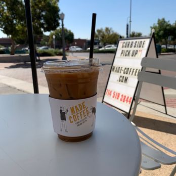 Made Coffee - Vanilla iced espresso w/ oat milk - Coffee & Tea Near Me - Fullerton, California