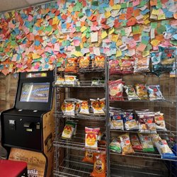 King of Kings Gyros and CheeseSteak Factory  - Love notes from happy customers fill the walls