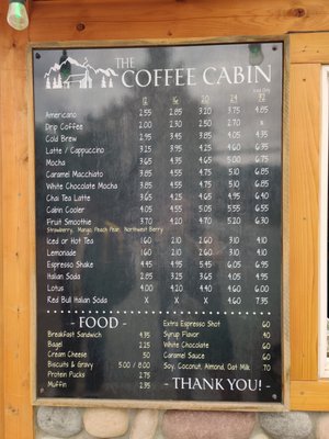 Menu photo 2 The Coffee Cabin Manson, WA