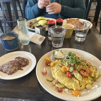 Sam's Graces Cafe  - Both our meals including coffee and mimosa - Bakeries Near Me - Petoskey, Michigan