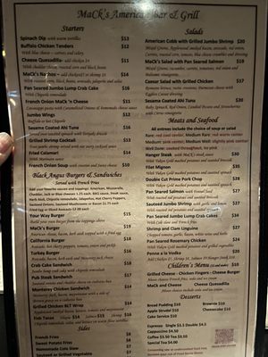 Menu photo 3 Mack's American Bar & Grill Pompton Lakes, NJ