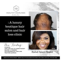 Healthy Hairlines Hairloss Clinic - We offer wigs, cranial prosthesis, hair loss treatments, and extensions for women of color experiencing hair loss in the DFW area.