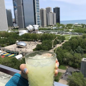 Cindy's Rooftop - Enjoying Cindy's with the garden party, my non alcoholic refreshing beverage :) - New American Near Me - Chicago, Illinois
