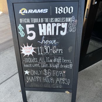 It's Tabu Sushi Bar & Grill - Sign for happy hour - Sushi Bars Near Me - Temecula, California It's Tabu Sushi Bar & Grill - Sign for happy hour - Sushi Bars Near Me - Temecula, California
