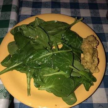 Jacques-Imo's Cafe - Complimentary greens and fried oyster - Cajun/Creole Near Me - New Orleans, Louisiana Jacques-Imo's Cafe - Complimentary greens and fried oyster - Cajun/Creole Near Me - New Orleans, Louisiana