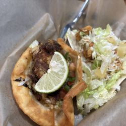 Tacos 4 Life - Crab cake taco and Hawaiian shrimp taco