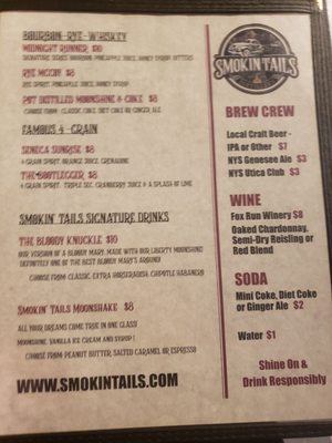 Menu photo 6 Smokin’ Tails Distillery Phelps, NY