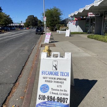 Cell Phone Repair By Sycamore Tech - Street sign off Thornton St. - Mobile Phone Repair Near Me - Newark, California Cell Phone Repair By Sycamore Tech - Street sign off Thornton St. - Mobile Phone Repair Near Me - Newark, California