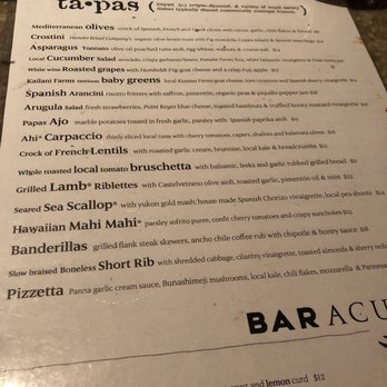 Bar Acuda - Tapas Bars Near Me - Hanalei, Hawaii