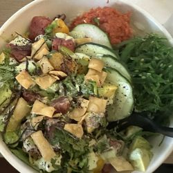 Baja Poke - Medium bowl salad with spicy tuna and all the toppings.