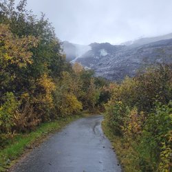 Worthington Glacier - Gently sloped ramp toward viewing site