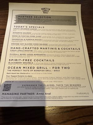 Menu photo 1 Bonefish Grill Paramus, NJ Menu photo 1 Bonefish Grill Paramus, NJ