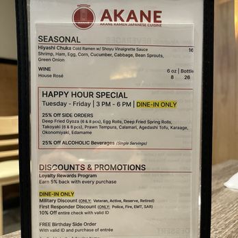 Akane Ramen - Happy Hours Menu - Ramen Near Me - Mill Creek, Washington Akane Ramen - Happy Hours Menu - Ramen Near Me - Mill Creek, Washington