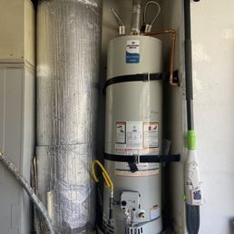 New water and gas lines. Includes pan under tank and new tank straps. Repiped pressure valve line to outside area New water and gas lines. Includes pan under tank and new tank straps. Repiped pressure valve line to outside area