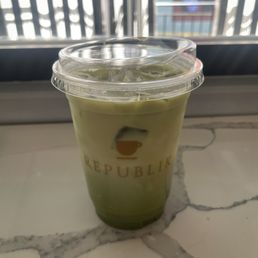 Iced Matcha Latte with Oat Milk Iced Matcha Latte with Oat Milk