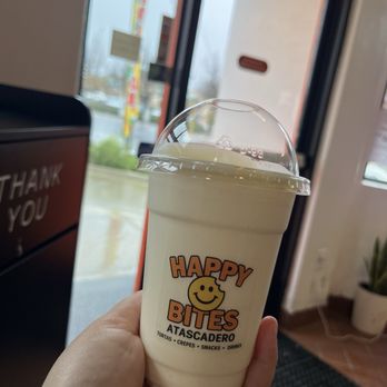 Happy Bites Atascadero - This was supposed to be a vanilla raspado but turned out more like a liquado/milkshake - Creperies Near Me - Atascadero, California