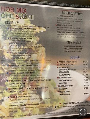 Menu photo 1 sabor mix ceviche.&. grill Jacksonville, FL Menu photo 1 sabor mix ceviche.&. grill Jacksonville, FL