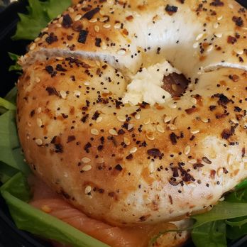 Walking Bean Cafe - Smoked salmon bagel - Shaved Ice Near Me - Honolulu, Hawaii