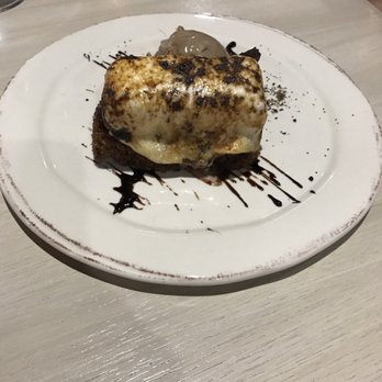 Table 28 - The s'mores dessert- complete with chocolate ice cream - New American Near Me - Little Rock, Arkansas