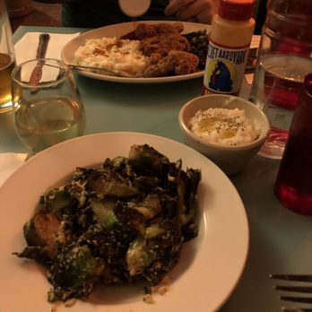 Jude's Old Town - Brussel sprouts and cheese grits - Cajun/Creole Near Me - Seattle, Washington Jude's Old Town - Brussel sprouts and cheese grits - Cajun/Creole Near Me - Seattle, Washington