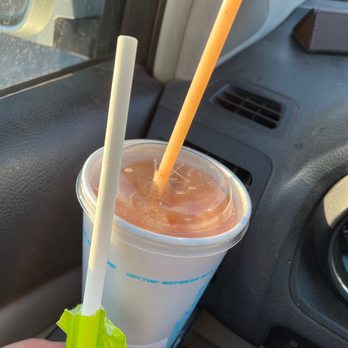 Tropical Smoothie Cafe - SUNRISE SUNSET NEW EDIBLE STRAWBERRY STRAW but this one was lime. - Juice Bars & Smoothies Near Me - Lubbock, Texas Tropical Smoothie Cafe - SUNRISE SUNSET NEW EDIBLE STRAWBERRY STRAW but this one was lime. - Juice Bars & Smoothies Near Me - Lubbock, Texas