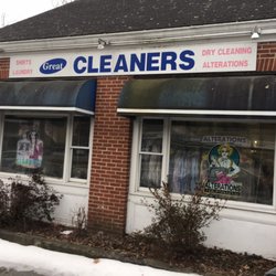 Great Cleaners - Here is what it looks like from the front. Watch closely, you can sneak up on you as you're driving by. :)