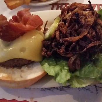 The Blazer Pub - Celsus Burger with lettuce, tomato, fried onions on a Keiser Roll - Burgers Near Me - North Salem, New York The Blazer Pub - Celsus Burger with lettuce, tomato, fried onions on a Keiser Roll - Burgers Near Me - North Salem, New York
