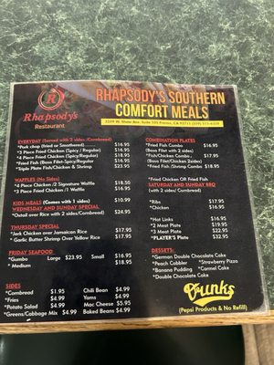Menu photo 3 Rhapsody's Restaurant Fresno, CA Menu photo 3 Rhapsody's Restaurant Fresno, CA