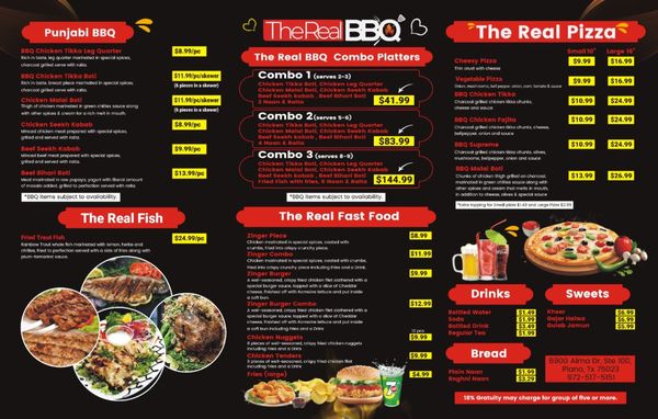 Menu photo 1 The Real BBQ Plano, TX Menu photo 1 The Real BBQ Plano, TX
