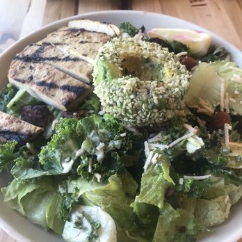 Veggie Grill by Next Level - Savory Kale Caesar Salad with chicken - Vegan Near Me - Burbank, California