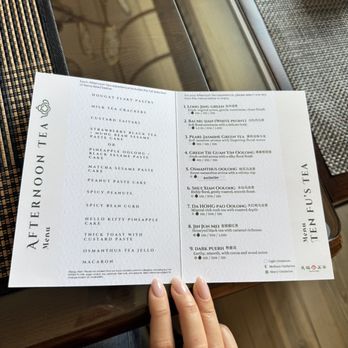 Chaffee - menu - Tea Rooms Near Me - Temple City, California