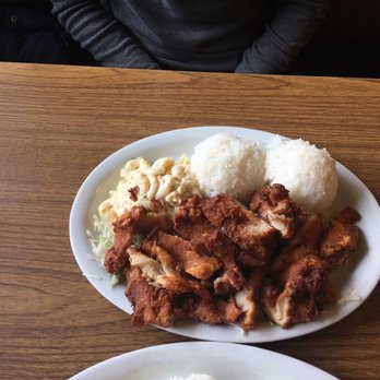 Kona Kitchen - Seattle - Mochiko Chicken with rice and mac salad. Using Mochiko to batter the chicken gives the crust a more chewer texture. - Hawaiian Near Me - Seattle, Washington Kona Kitchen - Seattle - Mochiko Chicken with rice and mac salad. Using Mochiko to batter the chicken gives the crust a more chewer texture. - Hawaiian Near Me - Seattle, Washington