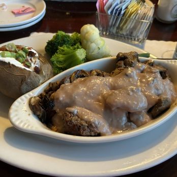 The Ranch House - Beef tips Comes with salad baked potato and veggies! Can't go wrong here. Lots of food and service is amazing!!! - Steakhouses Near Me - Yuba City, California