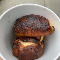 Burnt pretzel dog