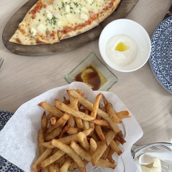 Zaytinya - Flatbread with Halloumi Pide Zaytinya potatoes (fries) - Greek Near Me - Washington, DC, District of Columbia