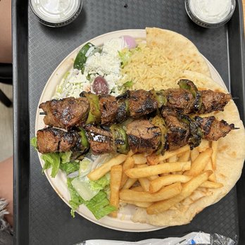 Nino's Greek Cafe - Lamb Souvlaki Platter - Greek Near Me - Phoenix, Arizona Nino's Greek Cafe - Lamb Souvlaki Platter - Greek Near Me - Phoenix, Arizona