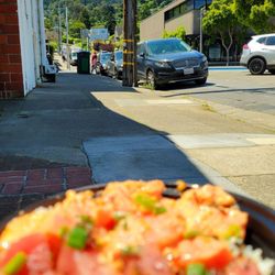 Gilligans Poke Shop - Sit on the nice benches outside to eat or walk a block over to the water