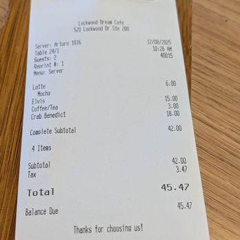 Dream Cafe - Is it me or does breakfast cost a lot these days - Juice Bars & Smoothies Near Me - Richardson, Texas
