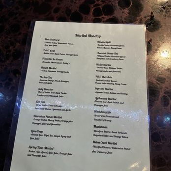 Bourbon on Main - Martini Monday list - Bars Near Me - New Port Richey, Florida Bourbon on Main - Martini Monday list - Bars Near Me - New Port Richey, Florida