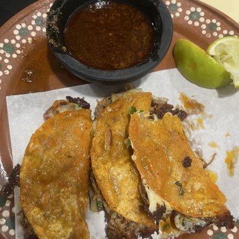 La Campana Mexican & Seafood Restaurant - (3) QUESA BIRRIA TACO (taco Tuesday special) - Mexican Near Me - Orlando, Florida