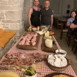 Villa Cappelli - The hosts of the Villa Steve and Paul, the spread is their version of a "light" dinner. Food coma!