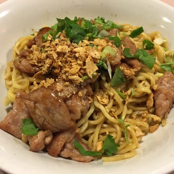 Yamo - Yamo House noodle with pork. Love the garlic! - Burmese Near Me - San Francisco, California