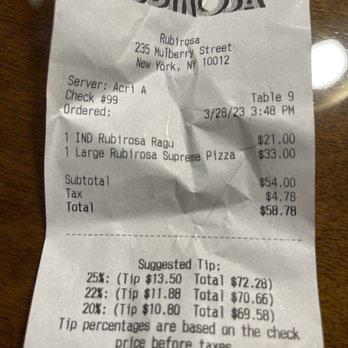Rubirosa - Snack for 4 - Italian Near Me - New York, New York