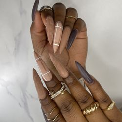 Bare Nails Studio - Extra Long Stiletto Nails.